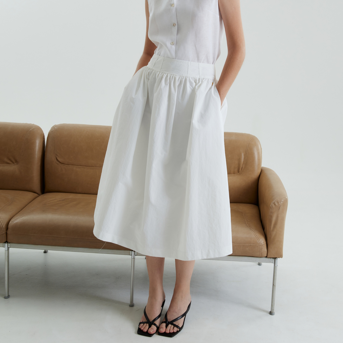 Victoria Nylon Maxi Skirt