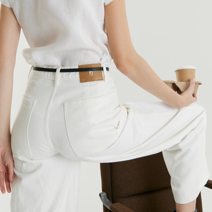 Denim S-Xxl Jeans, Model "Bianca Jeans", Washed Denim, White, Soft Fabric, Comfortable to Wear.