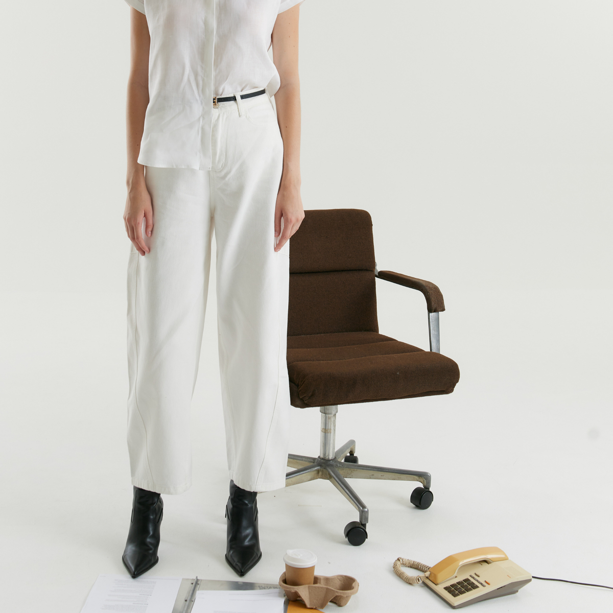 Denim S-Xxl Jeans, Model "Bianca Jeans", Washed Denim, White, Soft Fabric, Comfortable to Wear.