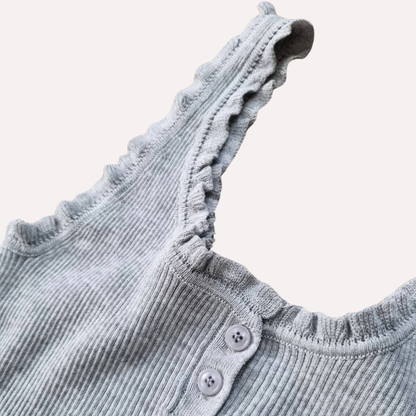 Petal Trim Tank, Premium Workmanship, Special Tailoring, Can Be Worn on Both Sides, Has 1 Size, Elegant and Feminine Design. Uses Ribbed Fabric for Flexibility and a Snug Fit. Comfortable to Wear All Day Long.