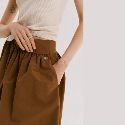 Victoria Nylon Maxi Skirt