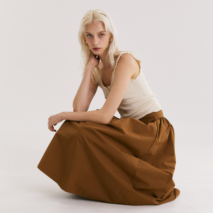 Victoria Nylon Maxi Skirt