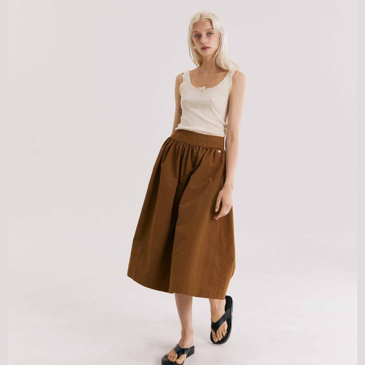 Victoria Nylon Maxi Skirt