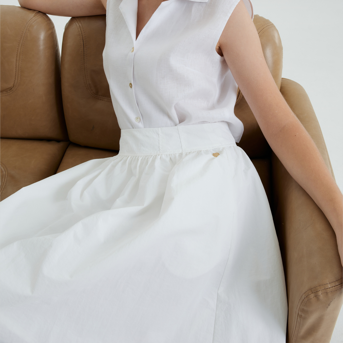 Victoria Nylon Maxi Skirt