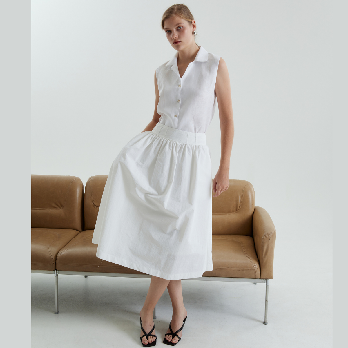 Victoria Nylon Maxi Skirt